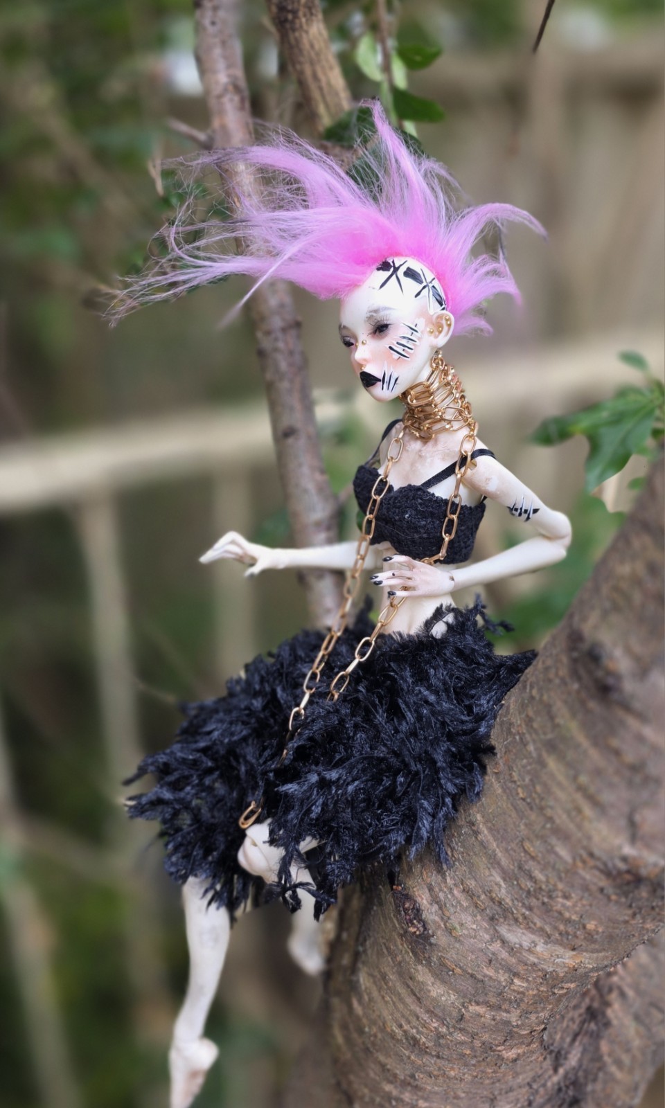 OOAK Creepy Bjd Doll Glamorgue 45cm. OOAK Fashion Doll