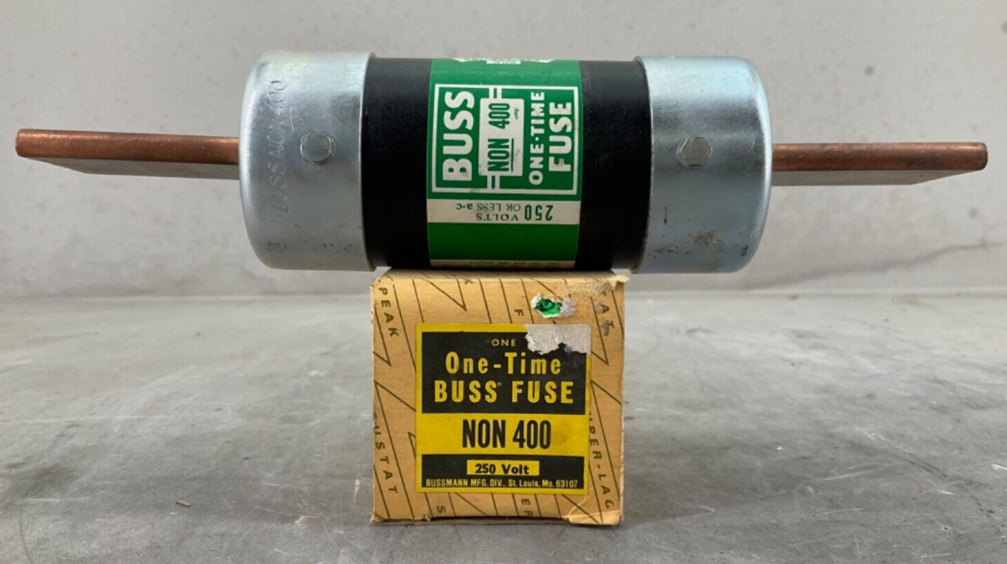 NEW BUSSMAN NON 400 ONE-TIME BUSS FUSE 250V NEW BUSSMAN NON 400 ONE-TIME BUSS FUSE 250V