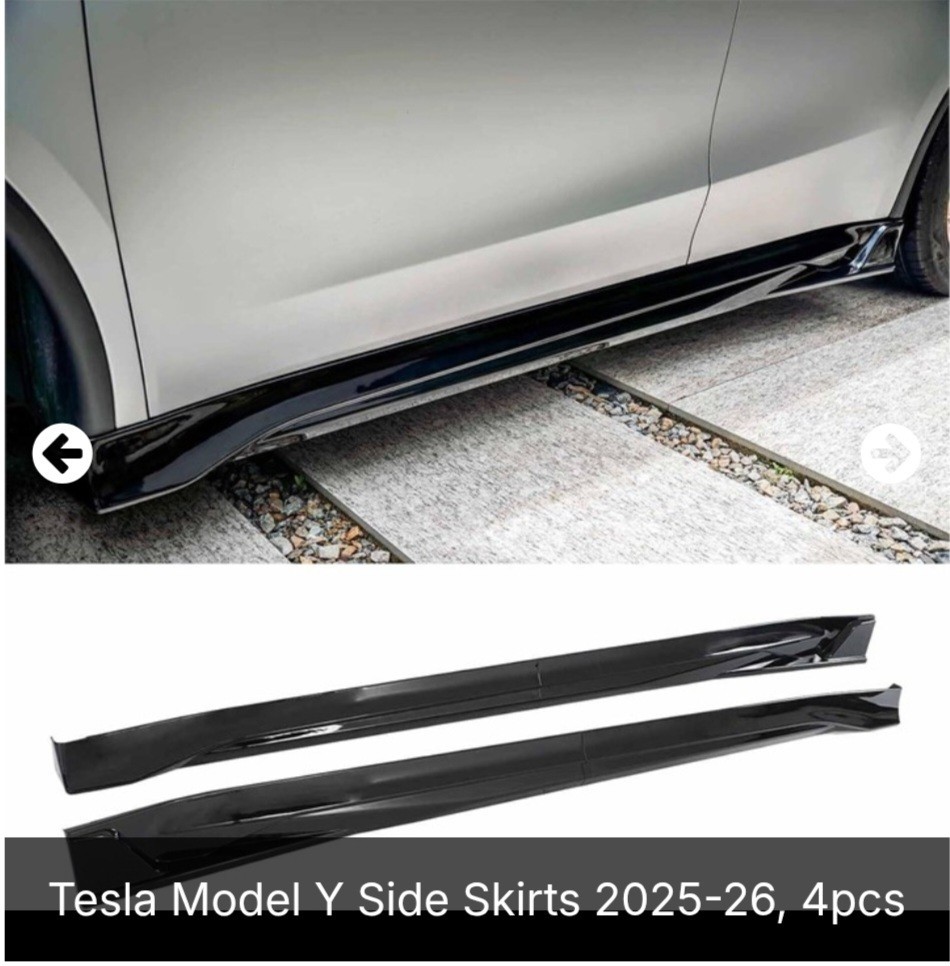 2025-26 Tesla Model Y Juniper Side Skirts Extentions 2025-26 Tesla Model Y Juniper Side Skirts Extentions