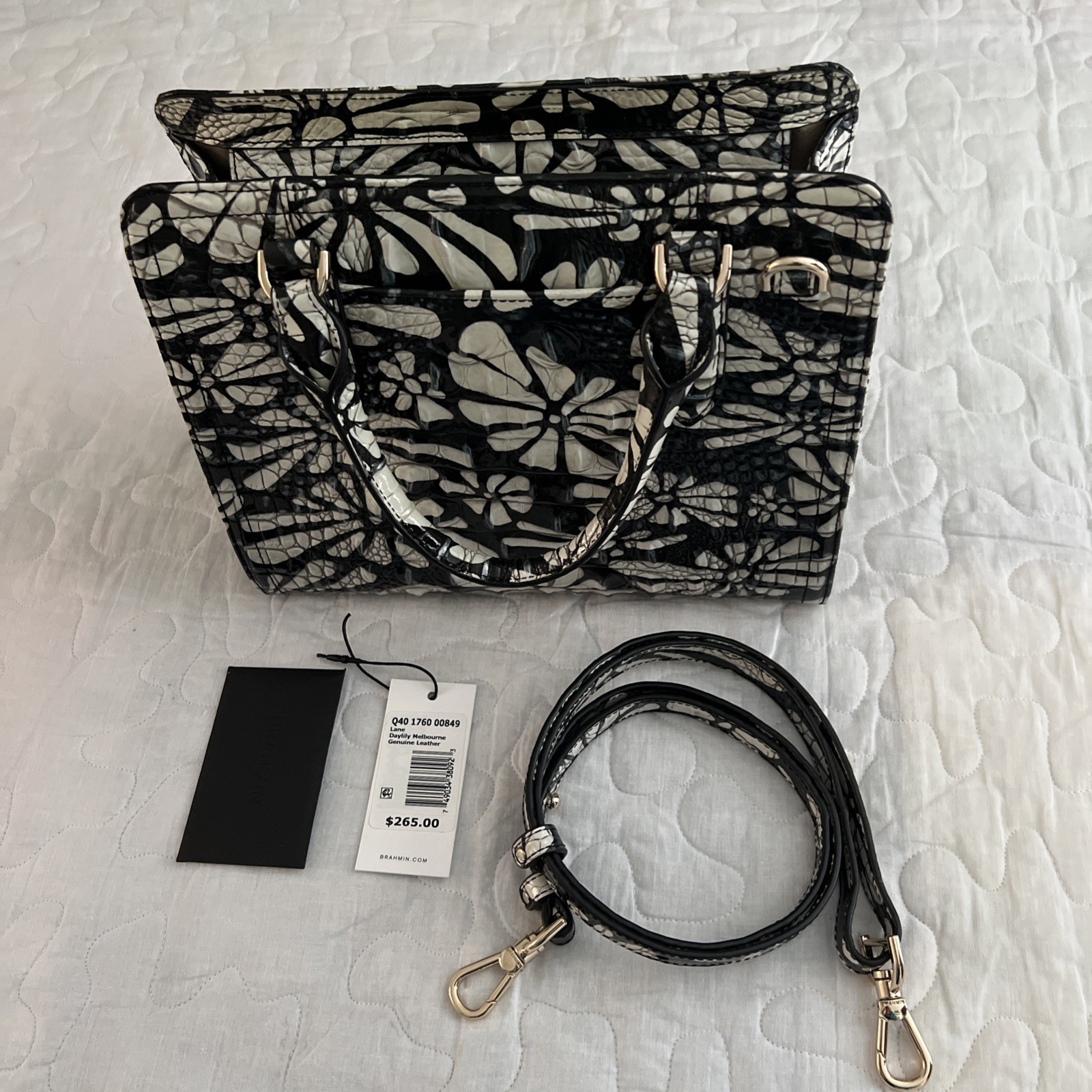 Brahmin Melbourne Collection Daisy Batik Cami Satchel Bag New Brahmin Melbourne Collection Daisy Batik Cami Satchel Bag New