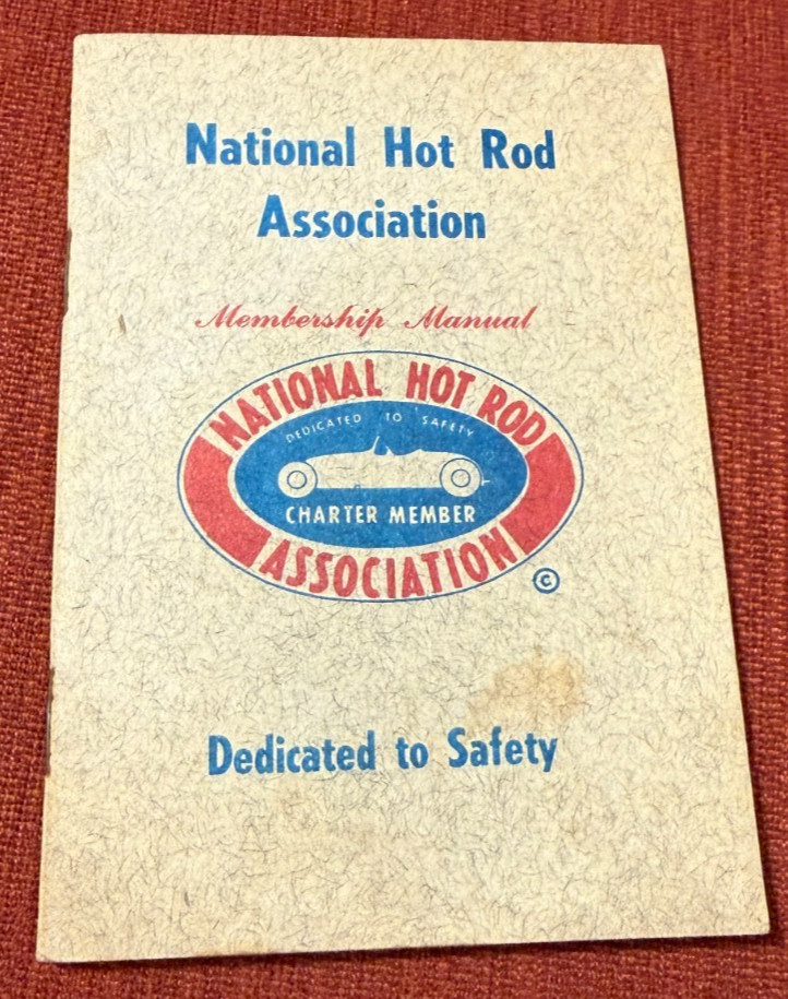 Vintage 1950\'s Rare Original NHRA Membership Manual National Hot Rod Drag Racing