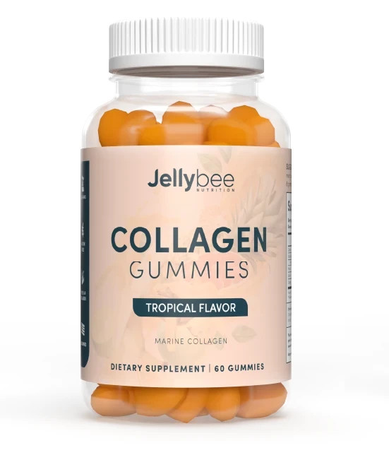 TheJellyBee Marine Collagen Gummies Tropical Flavor Choose 1 3 5 Month Supply