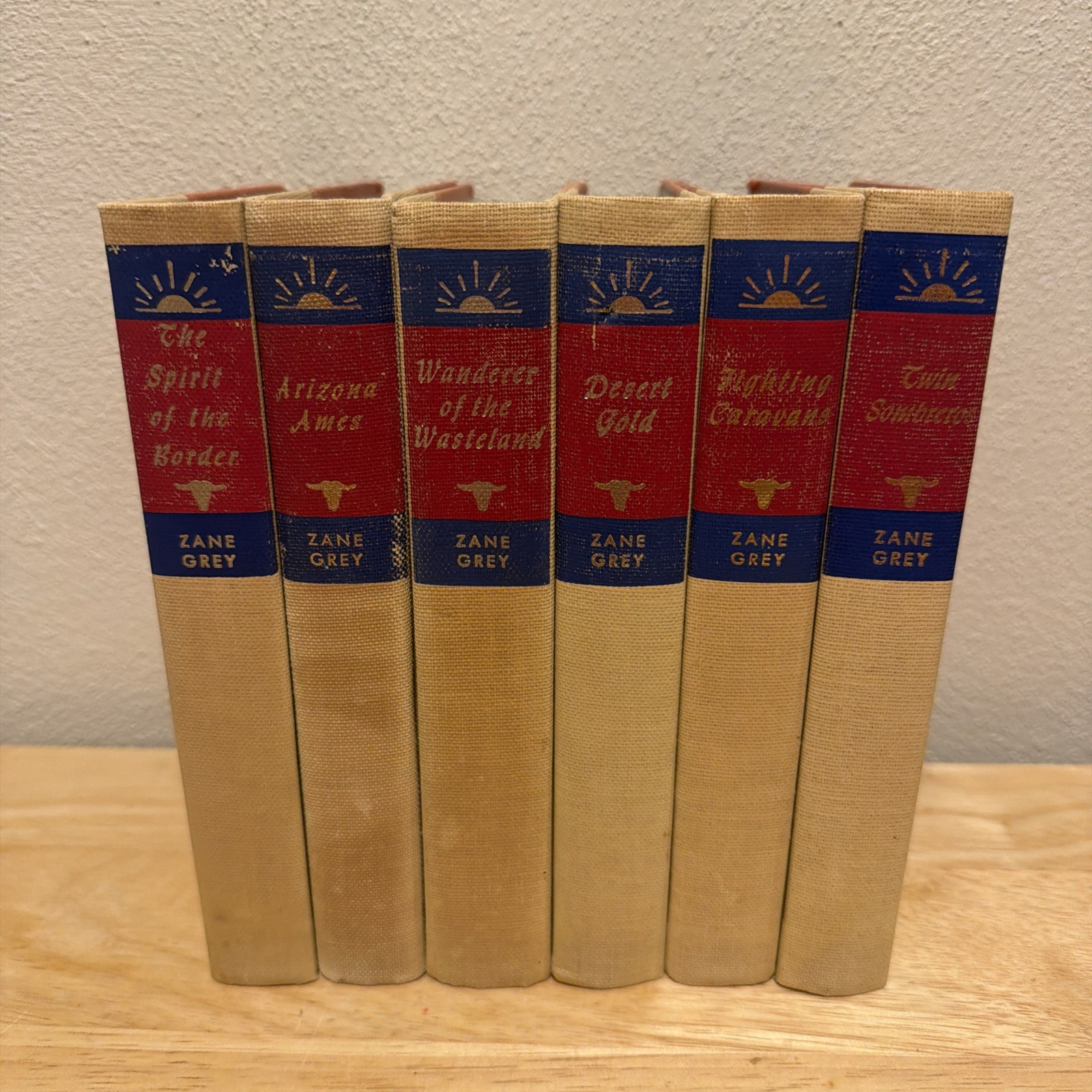Zane Grey Lot Of 6 Hardcover Books Walter Black Western - 0080