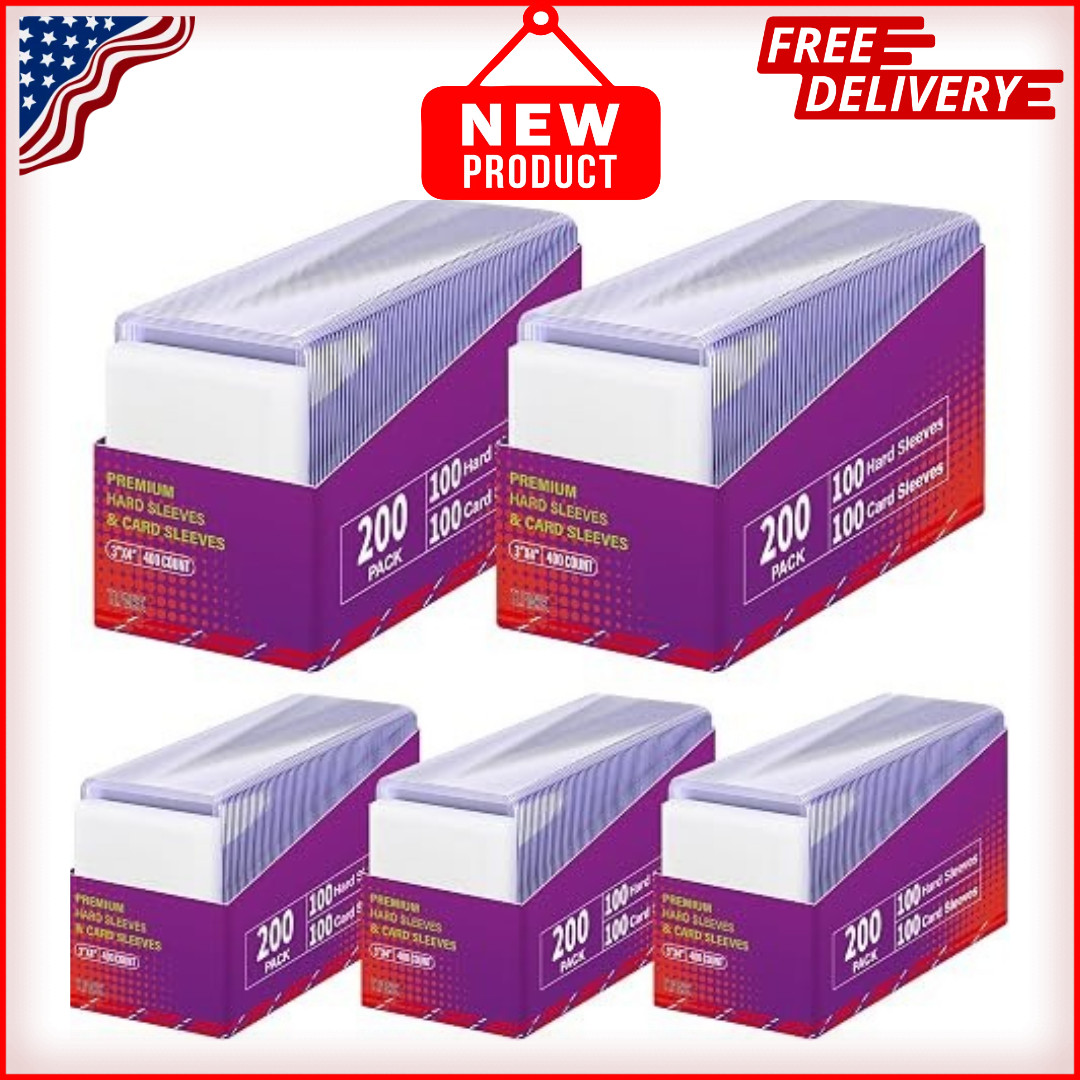 1000 Card Sleeves Top Loaders for Cards 3X4 Baseball Card Protectors Toploaders 1000 Card Sleeves Top Loaders for Cards 3X4 Baseball Card Protectors Toploaders
