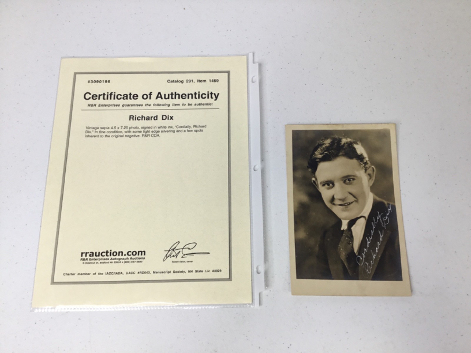 Signed Richard Dix 5.5\ Signed Richard Dix 5.5\