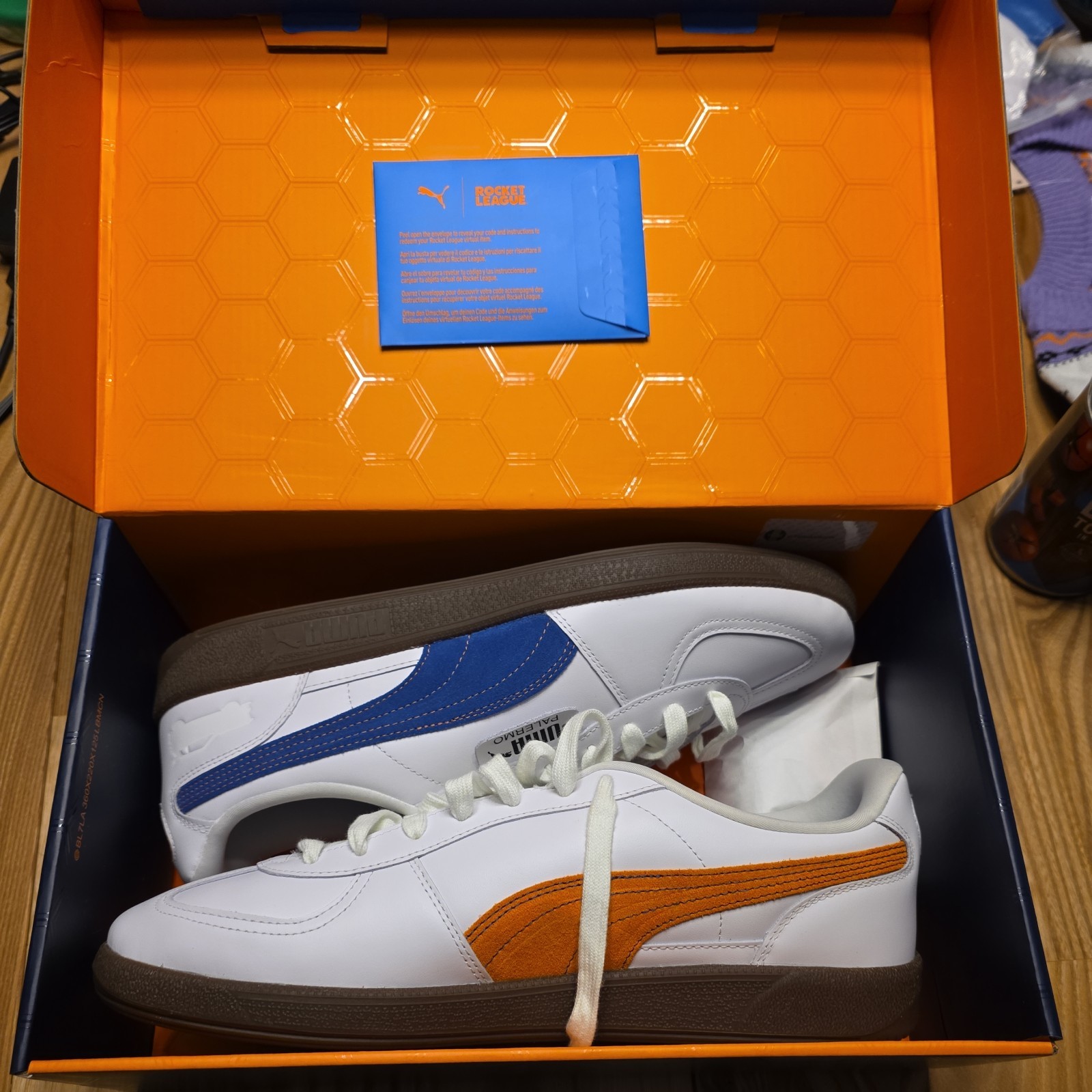 PUMA X Rocket League Size 14 Palermo Lace Up Mens White Sneakers Casual Shoes PUMA X Rocket League Size 14 Palermo Lace Up Mens White Sneakers Casual Shoes