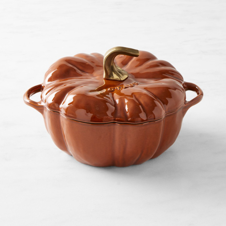 Williams Sonoma Staub Enameled Cast Iron Pumpkin Cocotte, 3.5-Qt Williams Sonoma Staub Enameled Cast Iron Pumpkin Cocotte, 3.5-Qt