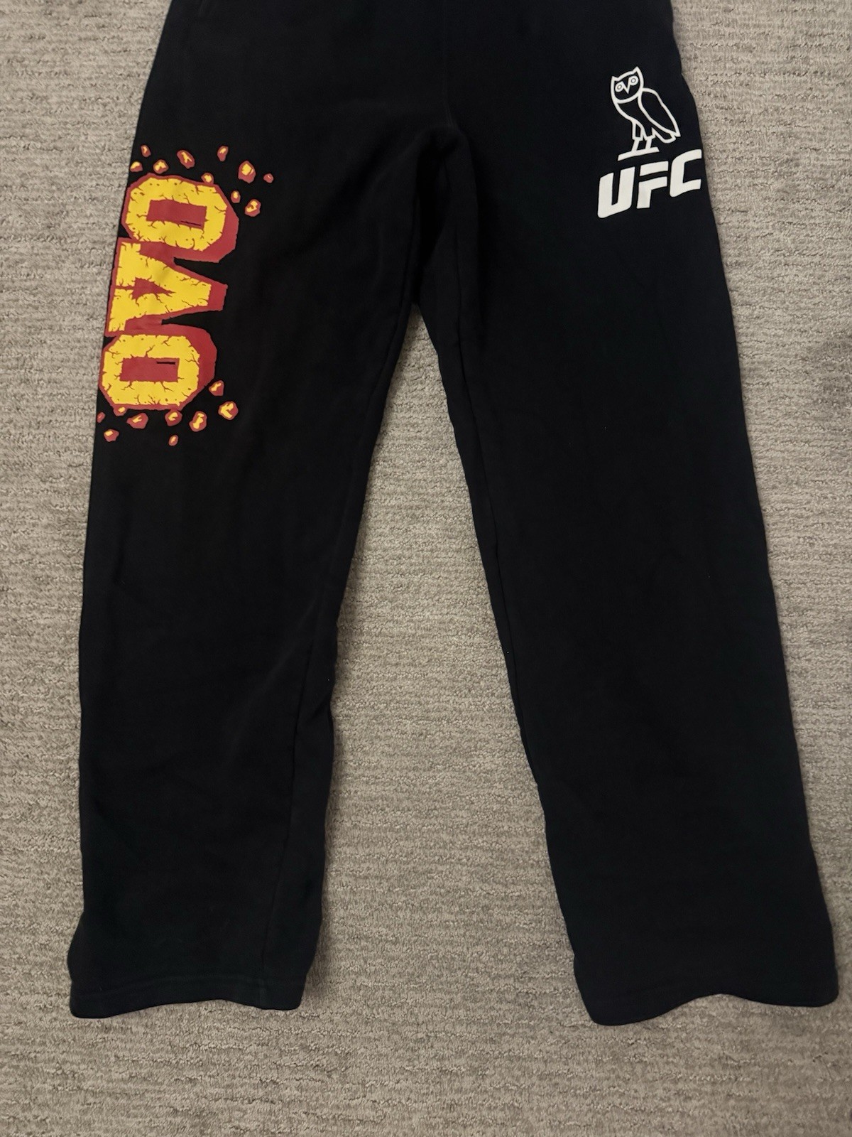 October\'s Very Own OVO (Drake) x UFC Men\'s Black Jogger Pants M Cotton Logo October\'s Very Own OVO (Drake) x UFC Men\'s Black Jogger Pants M Cotton Logo