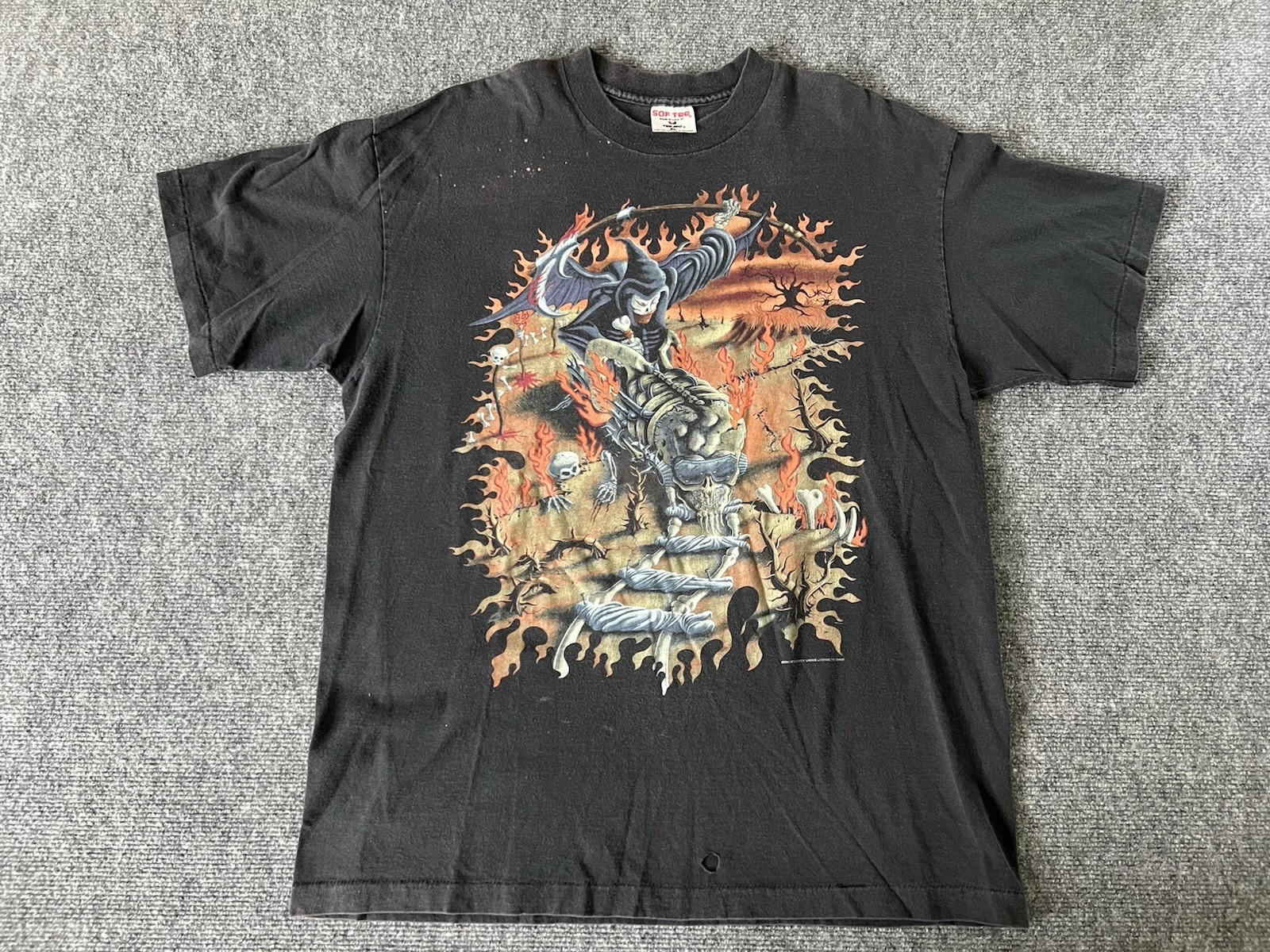 VTG 1994 MEGADETH Youthanasia World Tour Shirt Train of Consequences Sof-Tee XL VTG 1994 MEGADETH Youthanasia World Tour Shirt Train of Consequences Sof-Tee XL