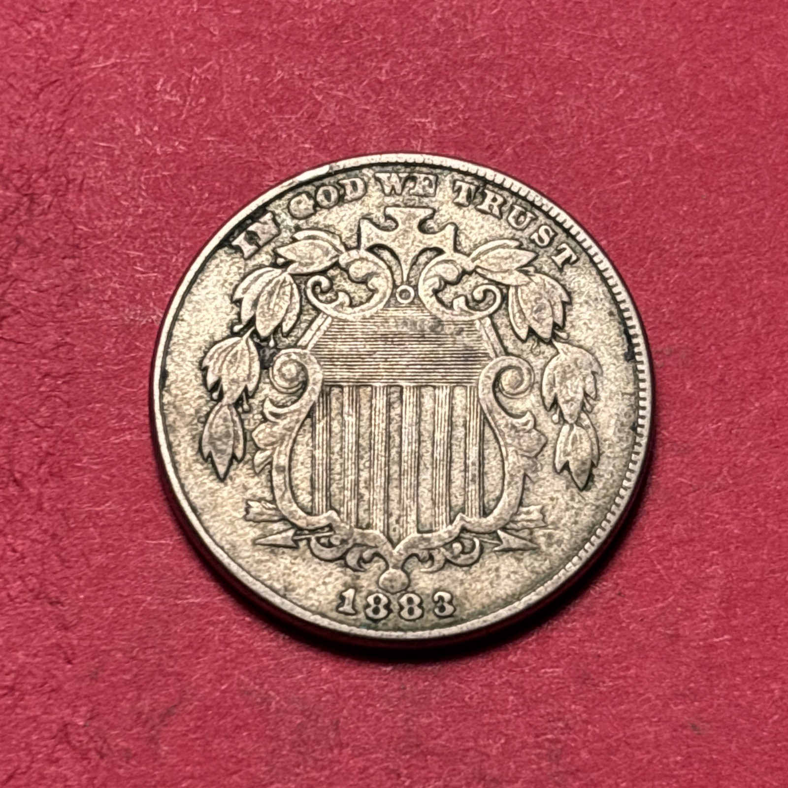 (1) Beautiful Antique 1883 Shield Nickel CHOICE VF-VERY FINE NICE DETAIL