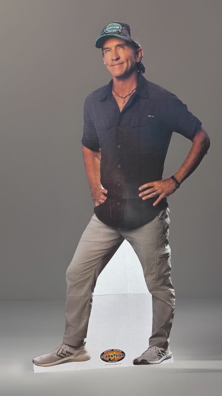 Jeff Probst CBS Survivor 6 Foot Stand Up Standee Cardboard 70’ Life Size - NICE