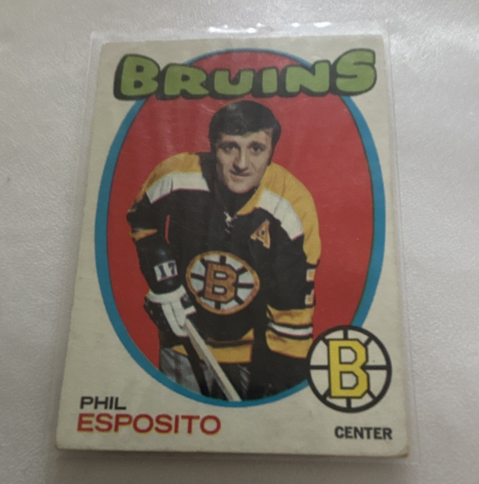 1971-72 Topps Phil Esposito Boston Bruins HOF All-time Great #20 1971-72 Topps Phil Esposito Boston Bruins HOF All-time Great #20