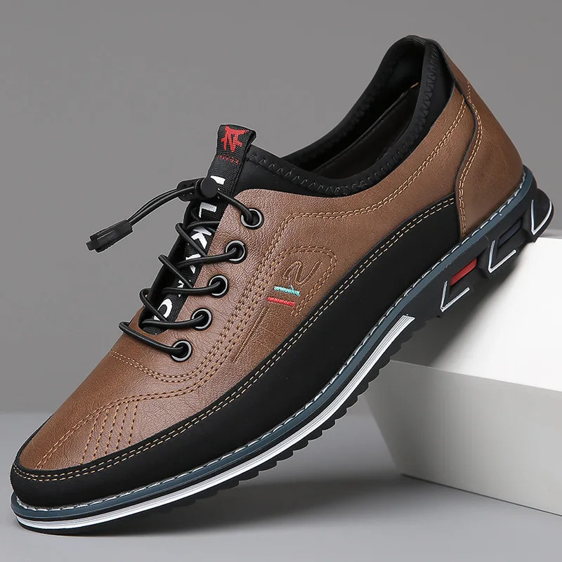 Men\'s Handmade Business Board Shoes Non-Slip Walking Fashion Travel Sneakers