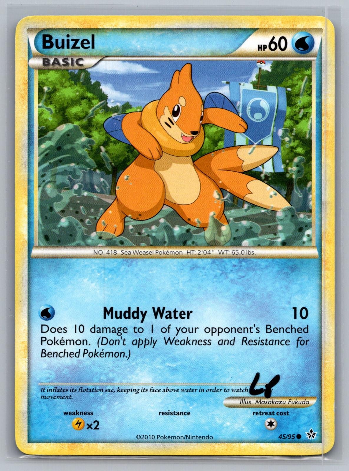 Buizel 45/95 Common HGSS Unleashed Pokemon Lightly Played