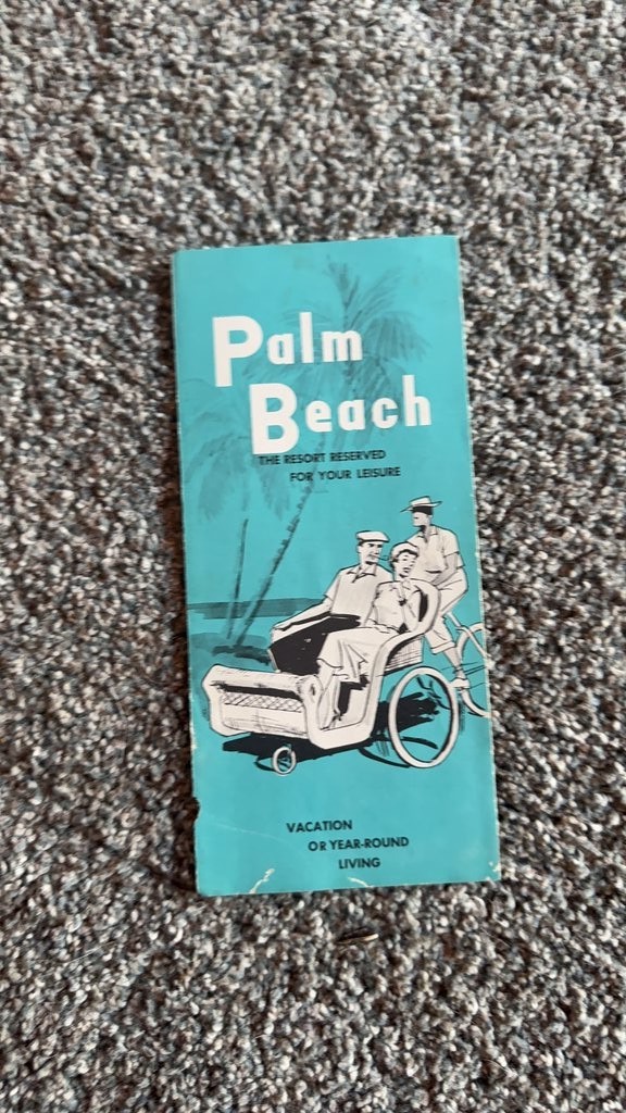 Vintage Palm Beach Travel Brochure