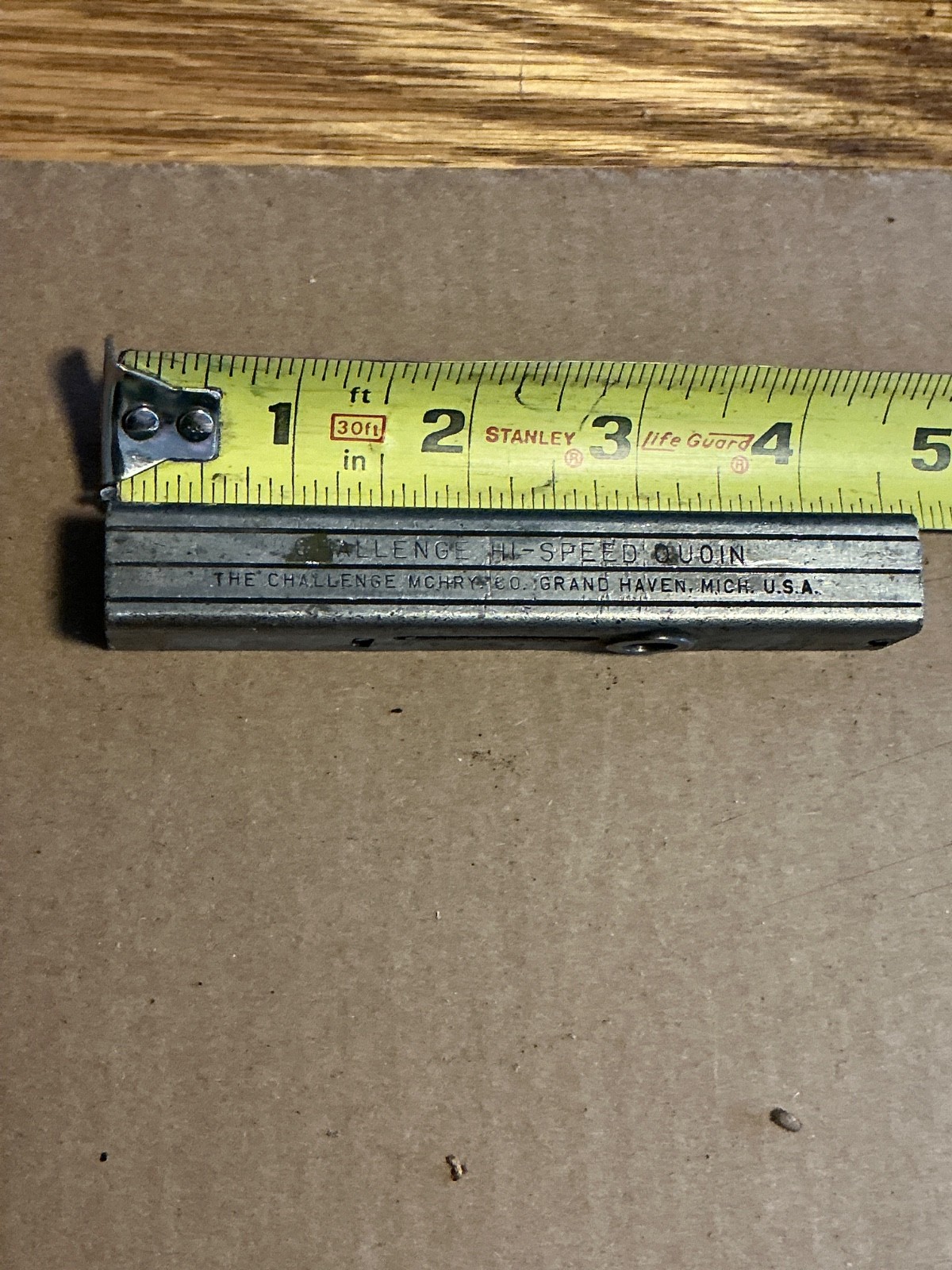 Used Vintage Letterpress Printing Die Cutting 1 Ea Challenge Hi-Speed 4.5” Quoin Used Vintage Letterpress Printing Die Cutting 1 Ea Challenge Hi-Speed 4.5” Quoin