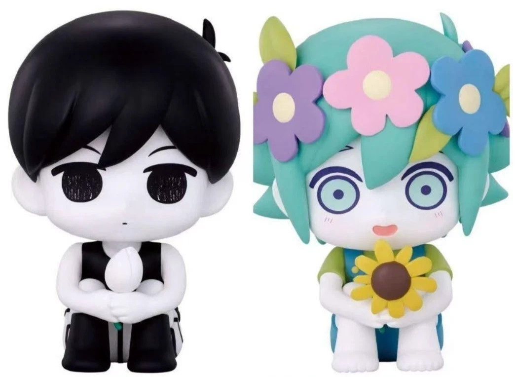 OMORI Osuwari Figure Sitting Figure Omori & Basil Set Horror game BANPRESTO NEW