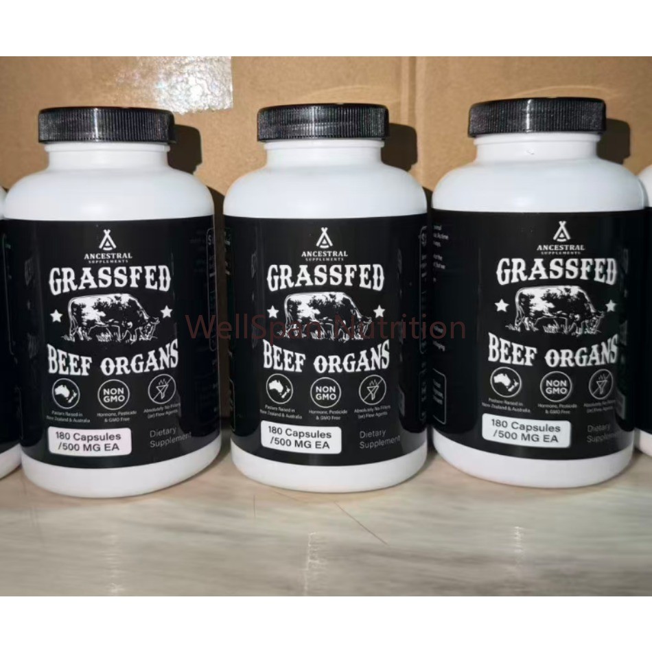 1-3 PACK Ancestral Supplements Premium Grass Fed Beef Organs nature 180 Capsules 1-3 PACK Ancestral Supplements Premium Grass Fed Beef Organs nature 180 Capsules