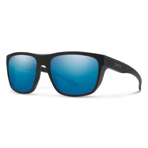 SMITH OPTICS BARRA SUNGLASSES – MATTE BLACK + BLUE CHROMAPOP GLASS POLARIZED