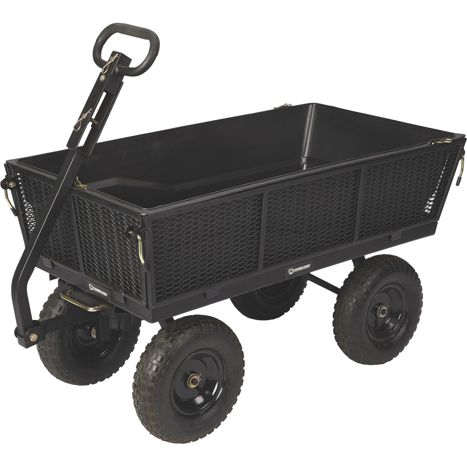 Strongway Steel Dump Cart with Removable Liner, 1200-Lb., 9 Cu. Ft. Capacity,