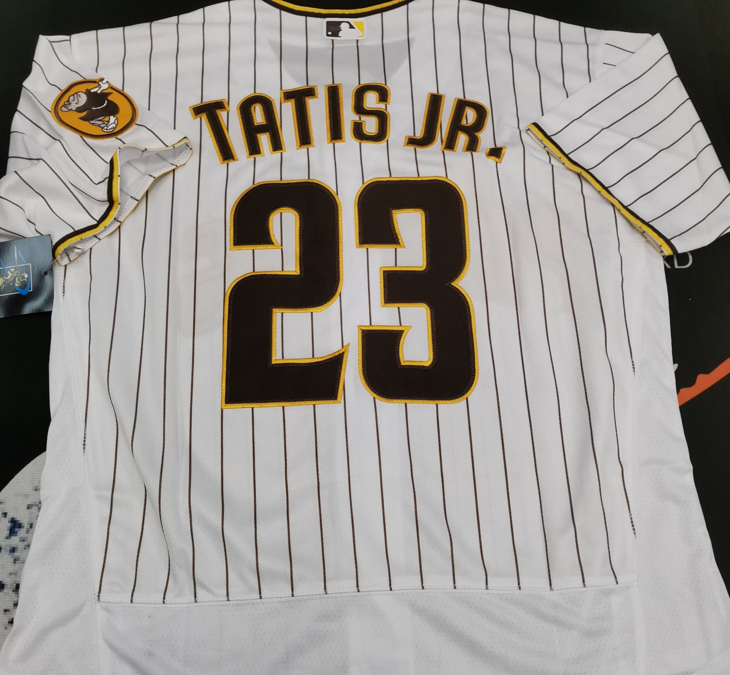Fernando Tatis Jr. #23 Padres White Flex Base Sewn Stitched Jersey.