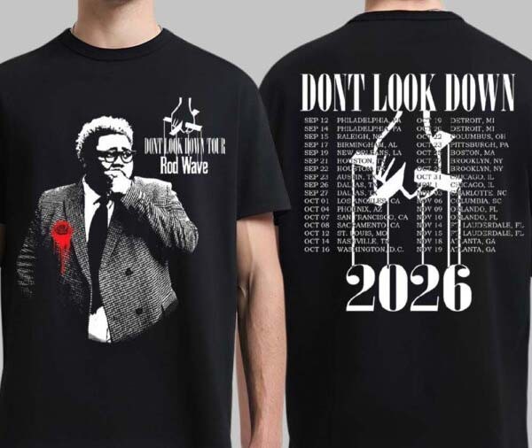 SALE Rod Wave Don’t Look Down 2026 Tour Merch Rodfather T-Shirt Reprint