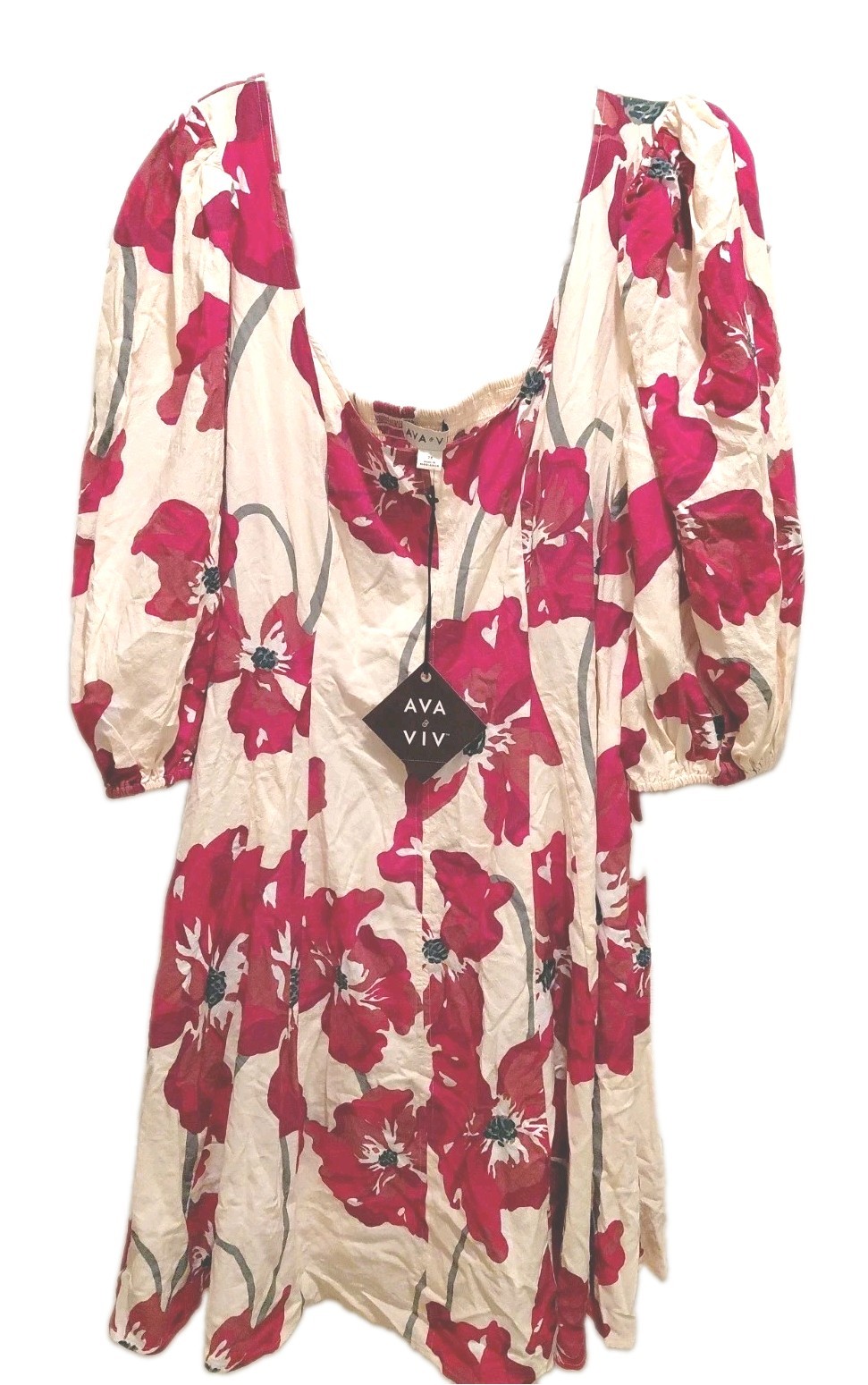  Ava and Viv 2x Target Floral Red White Boho  NWT Plus Size  