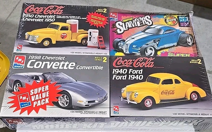 AMT ERTL 4 KITS SUPER VALUE PACK 1:25 MODEL KITS FACTORY SEALED NEW CLASSICS AMT ERTL 4 KITS SUPER VALUE PACK 1:25 MODEL KITS FACTORY SEALED NEW CLASSICS