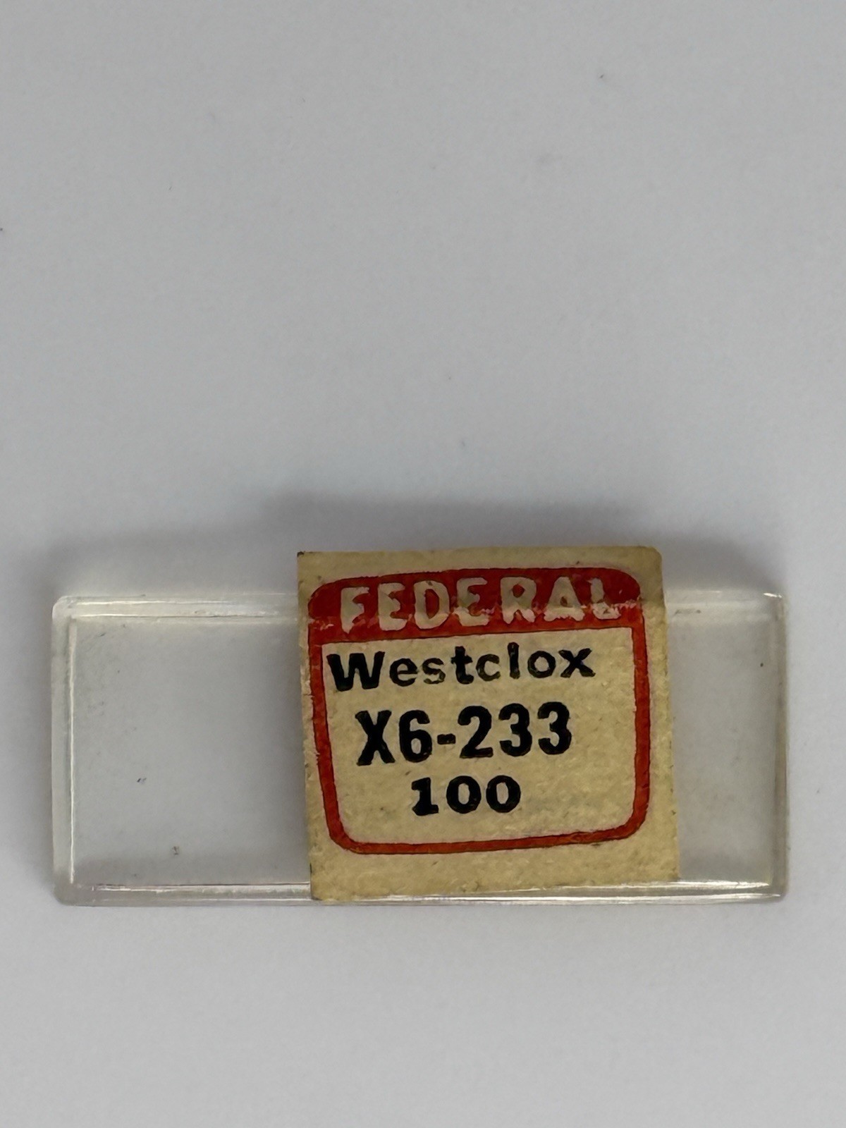 NOS Vintage Westclox Watch Crystal Federal X6-233 100 Vintage Replacement