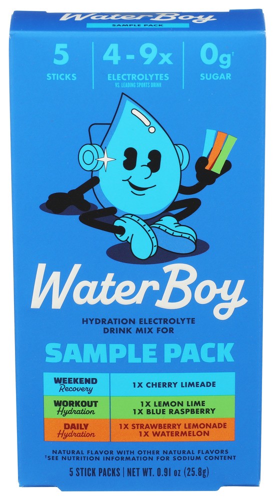 Waterboy Hydration Variety 5Pkt 25.8 Gm