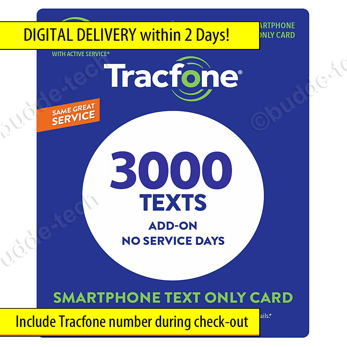 Tracfone Texts - *LIMITED TIME 3000 TEXT MESSAGES* Direct add in 2 Days (1000)