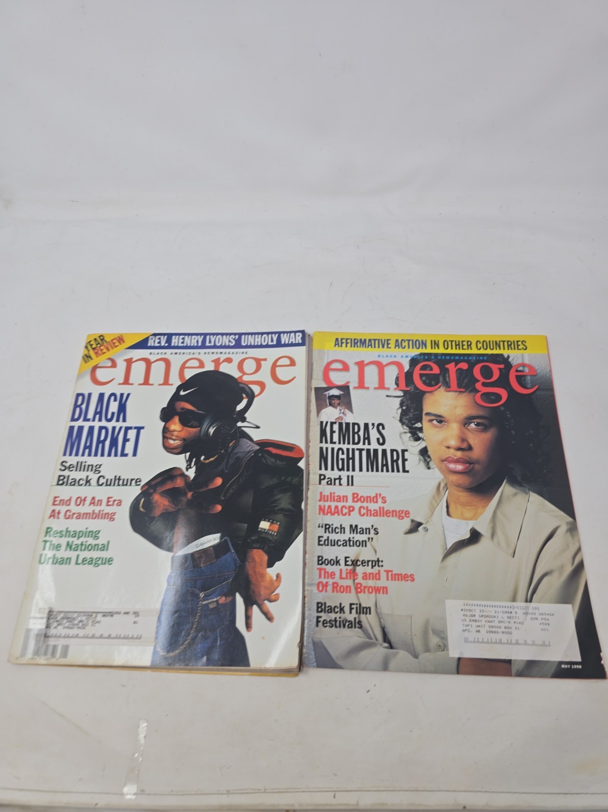 Vintage Emerge Magazines Lot Of 2 May 1998, January Vintage Emerge Magazines Lot Of 2 May 1998, January