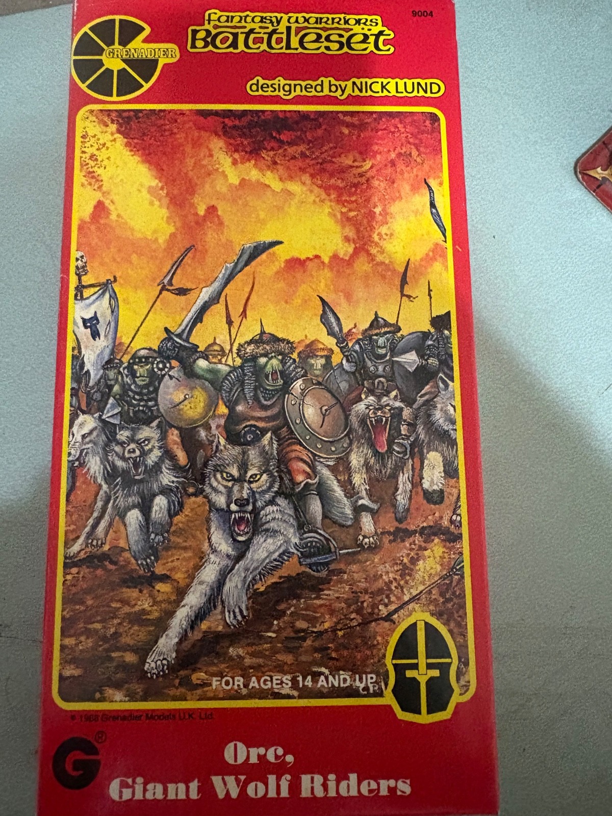 1988 Grenadier Fantasy Warriors Orc Giant Wolf Riders Metal Boxed Nick Lund OOP