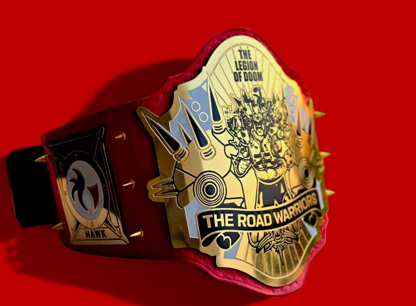 THE ROAD WARRIORS Champions Belt,Real Leather, Adult Size,Gold Plated,2MM... THE ROAD WARRIORS Champions Belt,Real Leather, Adult Size,Gold Plated,2MM...