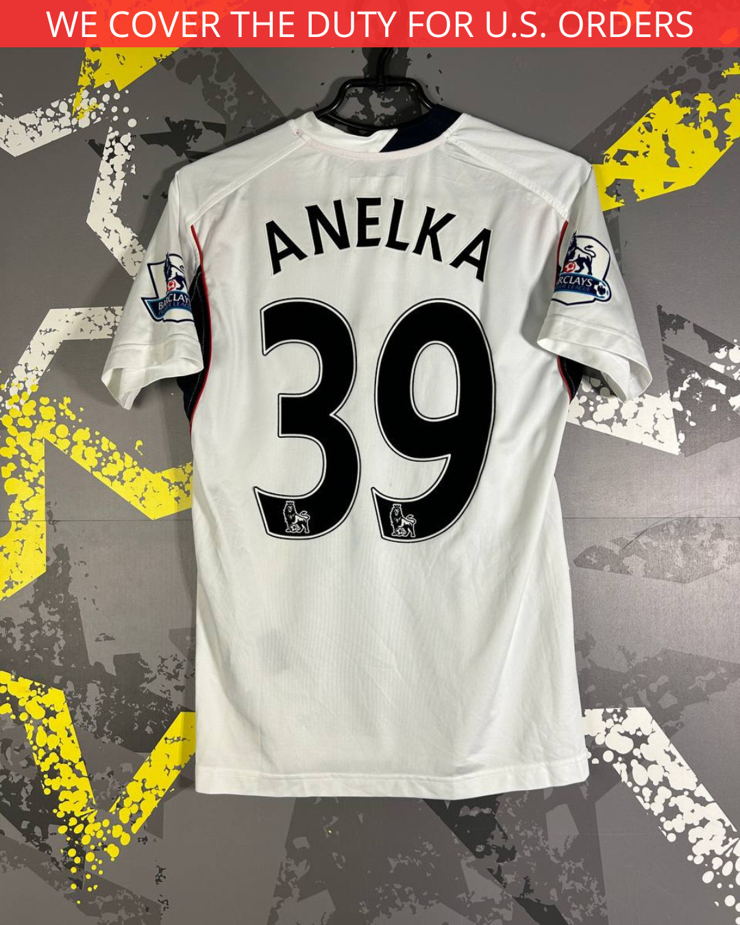 Anelka Bolton Jersey Home football shirt 2007 - 2008 Reebok Men Size S ig93