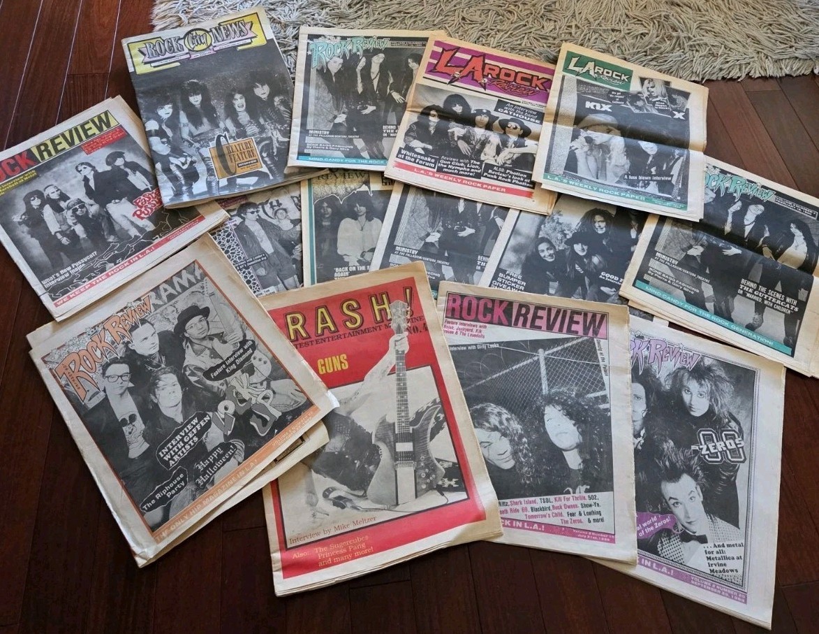 1980s Sunset Strip Vintage Lot Rock City News LA Rock Review Faster Pussycat Kix