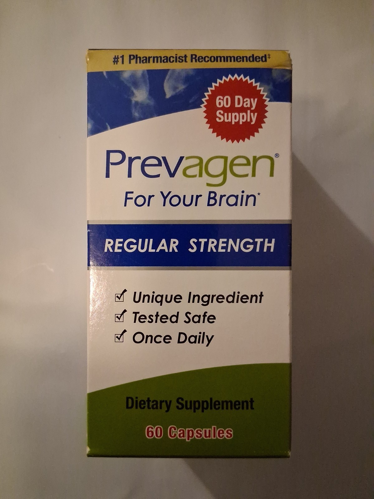 Prevagen Regular Strength 60 Capsules . Sealed.  