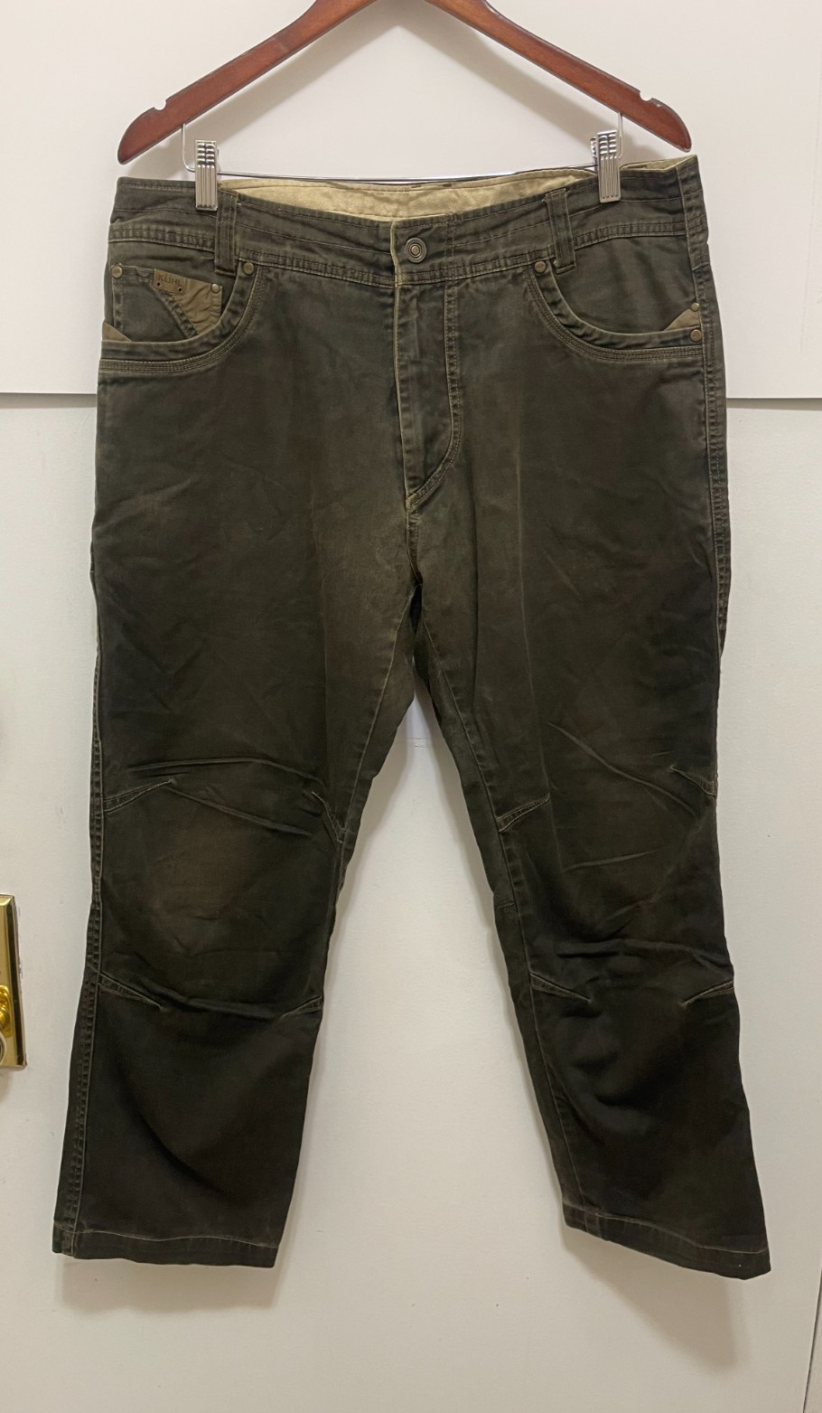 KUHL Easy Ryder Pants Vintage Patina Dye Mens 36x27 Brown Canvas Rydr Gorpcore KUHL Easy Ryder Pants Vintage Patina Dye Mens 36x27 Brown Canvas Rydr Gorpcore