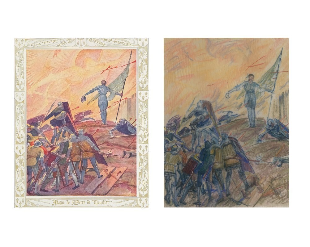 OCTAVE GUILLONNET (1872-1967) DRAWING ILLUSTRATION BOOK JEANNE D\'ARC 1912 (62)