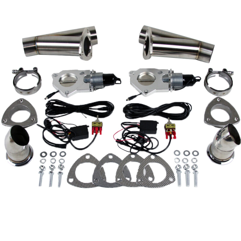 Granatelli 2.5in Stainless For Steel Electronic Dual Exhaust Cutout