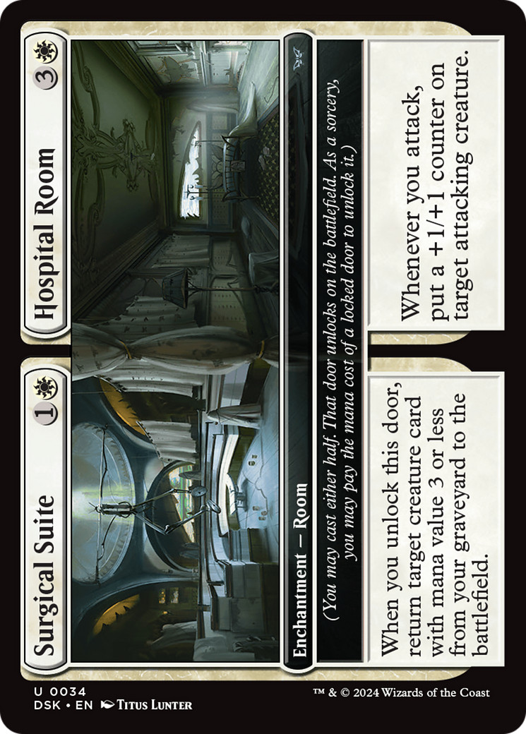 x4 Surgical Suite // Hospital Room DSK Duskmourn MTG 34 UNCOMMON M/NM 4x x4 Surgical Suite // Hospital Room DSK Duskmourn MTG 34 UNCOMMON M/NM 4x