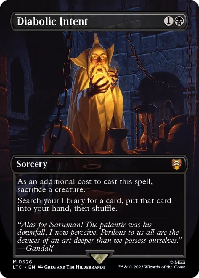 Diabolic Intent (Borderless) The Lord of the Rings: Tales Playtest Card