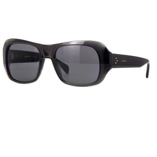 NEW CELINE CL40049I 08A BLACK SQUARE AUTHENTIC SUNGLASSES 56-19 GREY LENS