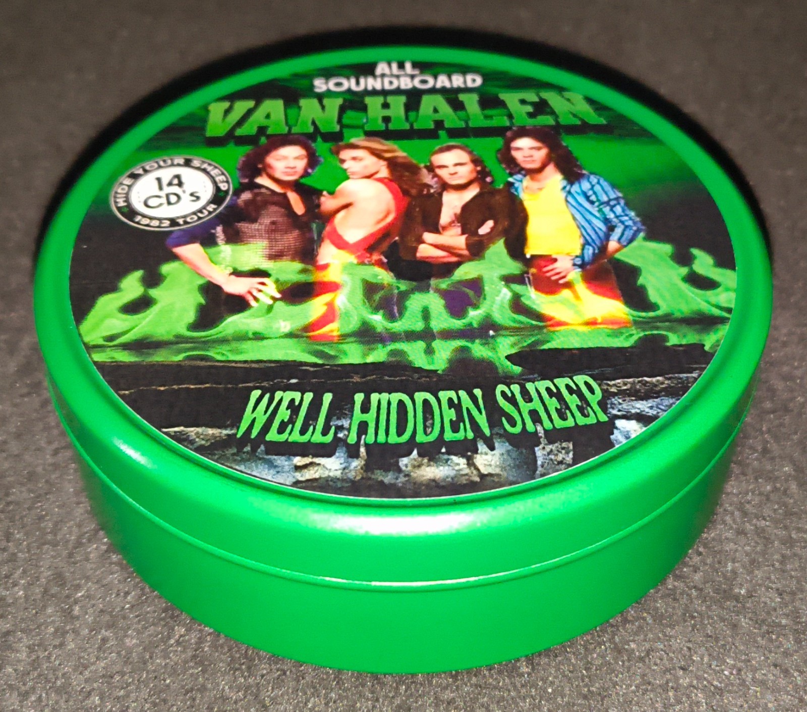 Van Halen Well Hidden Sheep 1982 Tour Collectible Metal Canister 14 disc set NEW