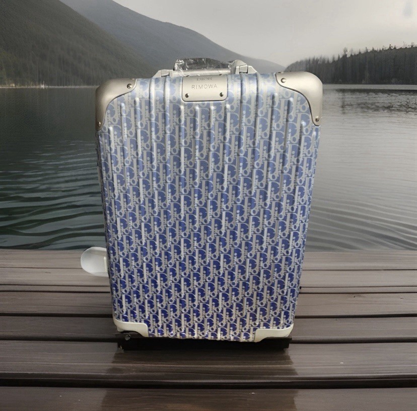 NEW-limited Edition Dior X Rimowa Blue 21” Aluminum Oblique Carry On. NEW-limited Edition Dior X Rimowa Blue 21” Aluminum Oblique Carry On.