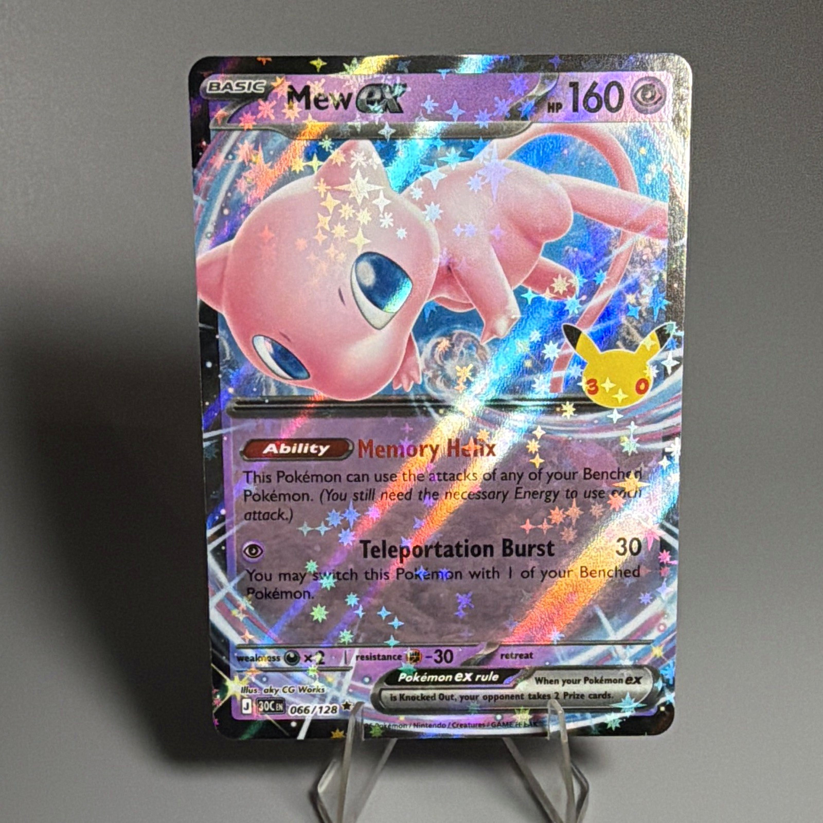 The Pokémon Company Pokémon TCG Mew ex Full Art Holo EN 066/128 160 HP
