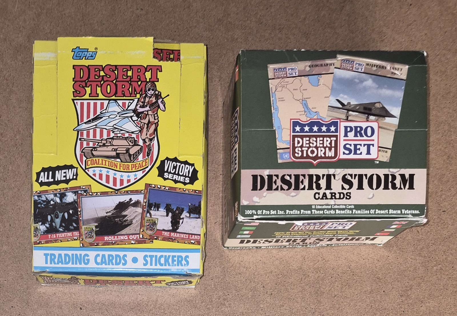 1991 Topps Desert Storm 36 Wax Packs Box & Pro Set 10 Cards Per 720 Cards Total 1991 Topps Desert Storm 36 Wax Packs Box & Pro Set 10 Cards Per 720 Cards Total