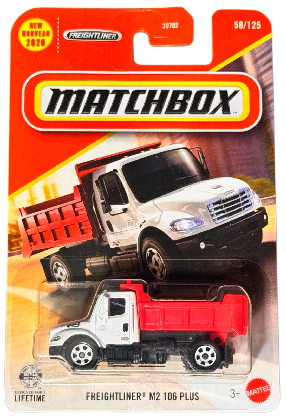 NIP 2026 Matchbox Freightliner M2 106 Plus 58/125 White MBX Metro