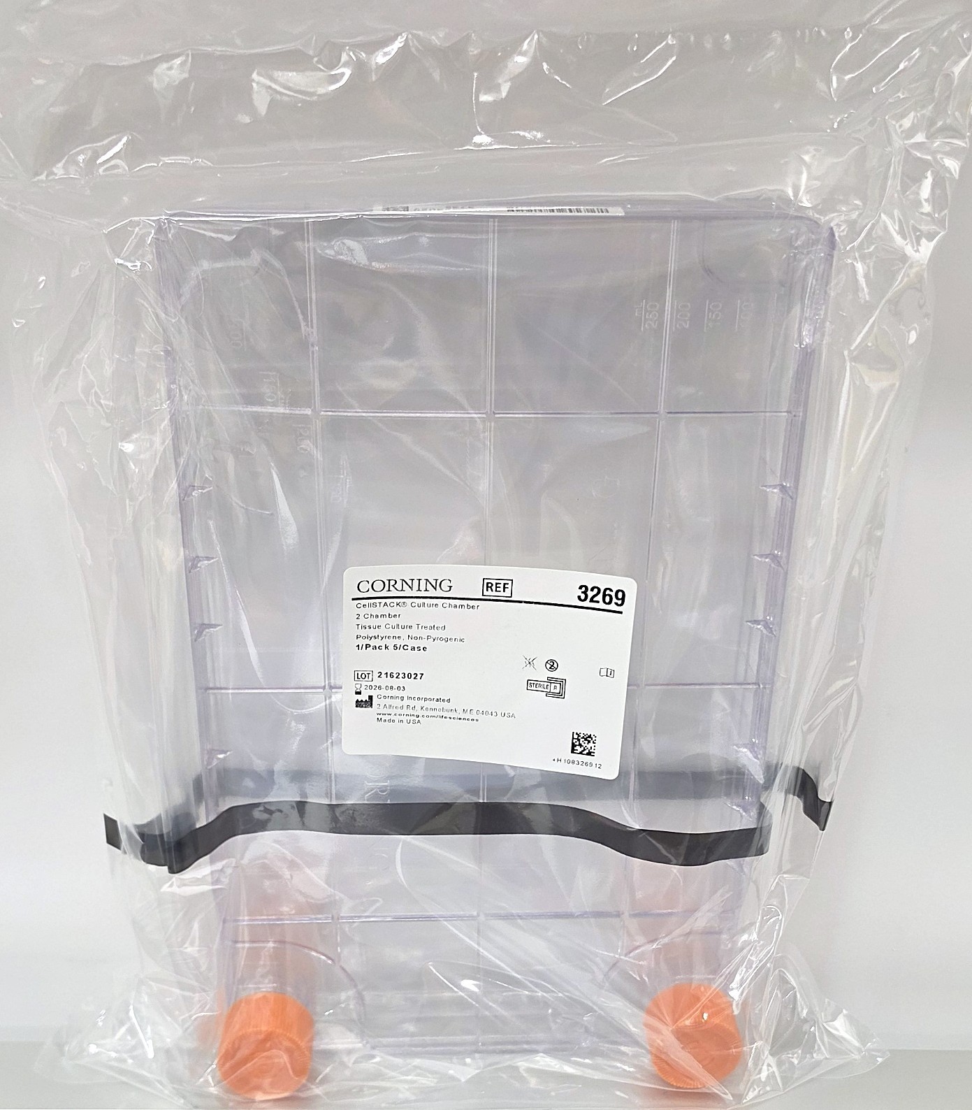 CORNING 3269 CellSTACK - 2 Chamber Vent Caps , STERILE, Exp. 2026-08 CORNING 3269 CellSTACK - 2 Chamber Vent Caps , STERILE, Exp. 2026-08