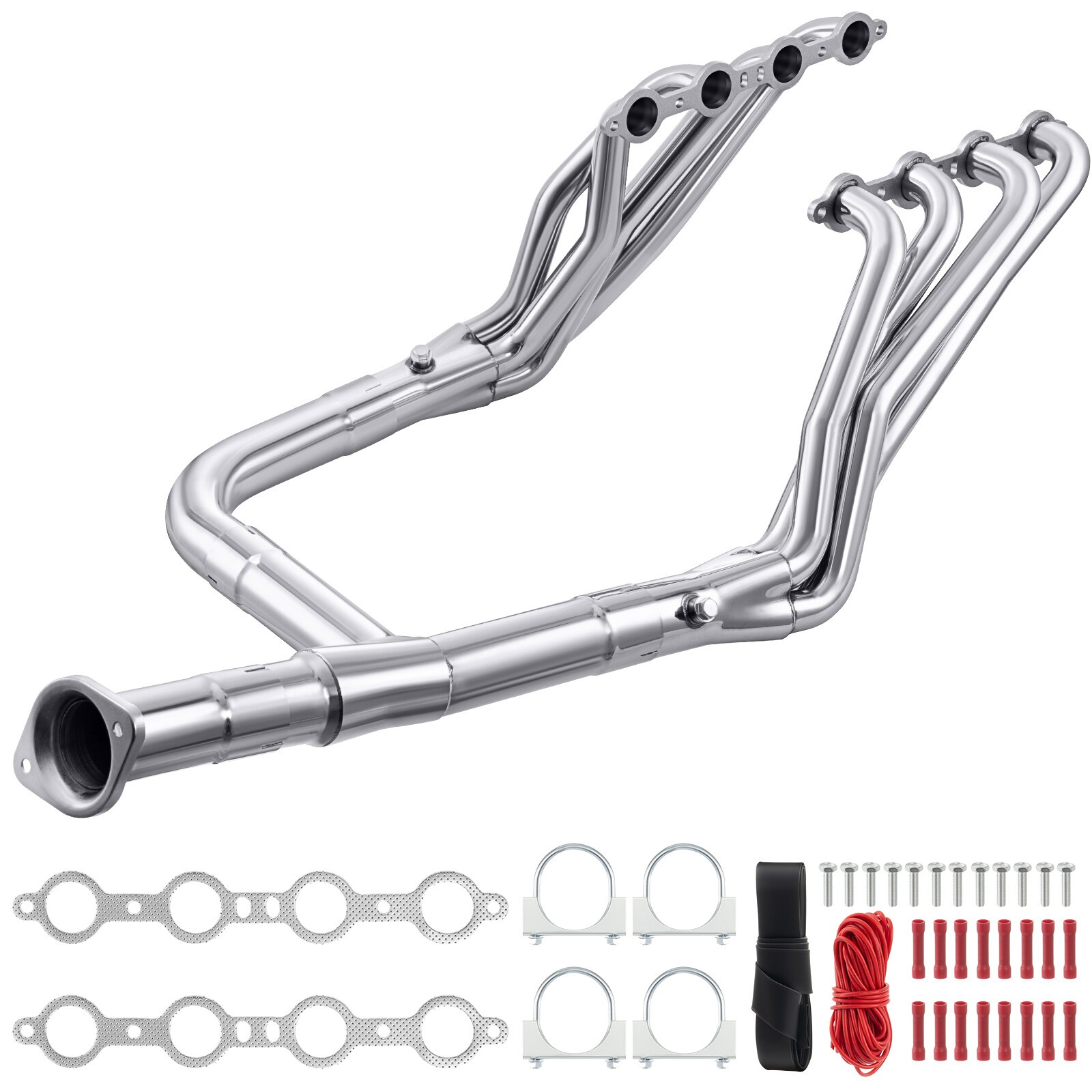 Long Tube Headers Fit for 99-06 Chevy GMC Sierra Silverado 4.8/5.3/6.0 W/ Y Pipe